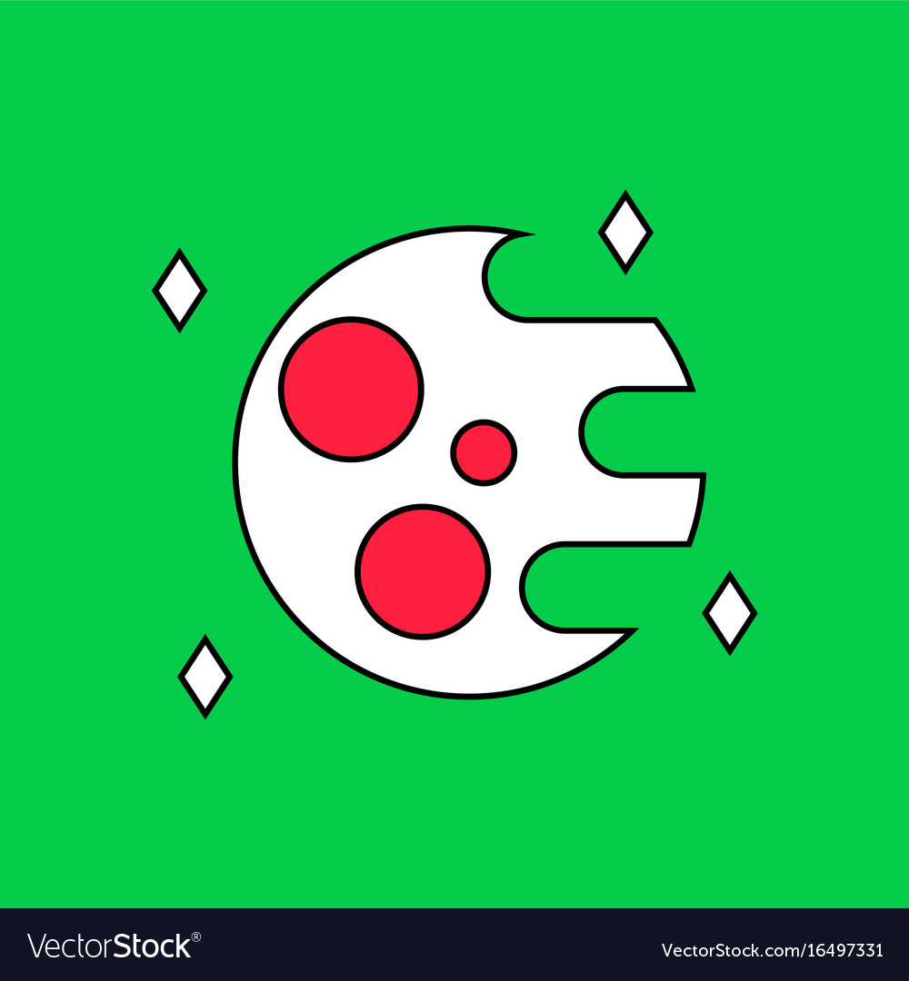 Flat icon design collection planet and elements