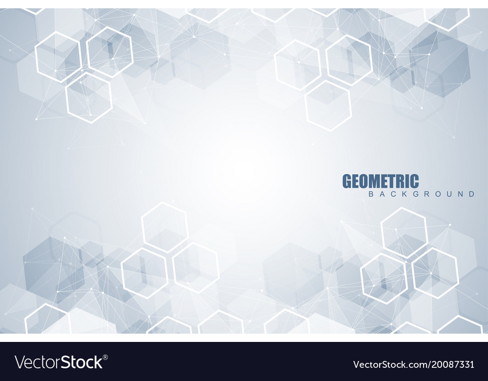 Geometric abstract background with connected line