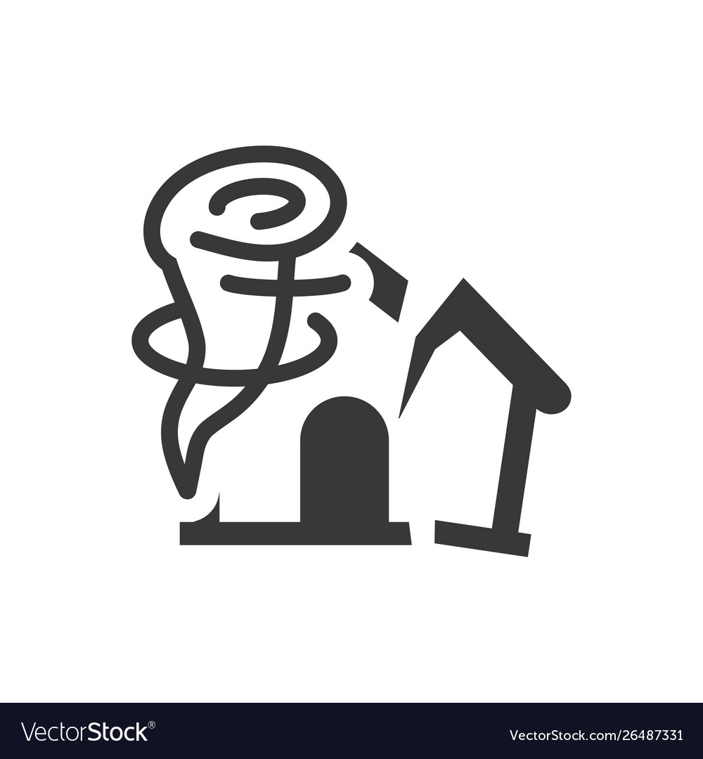 Haus Tornado Schaden Symbol