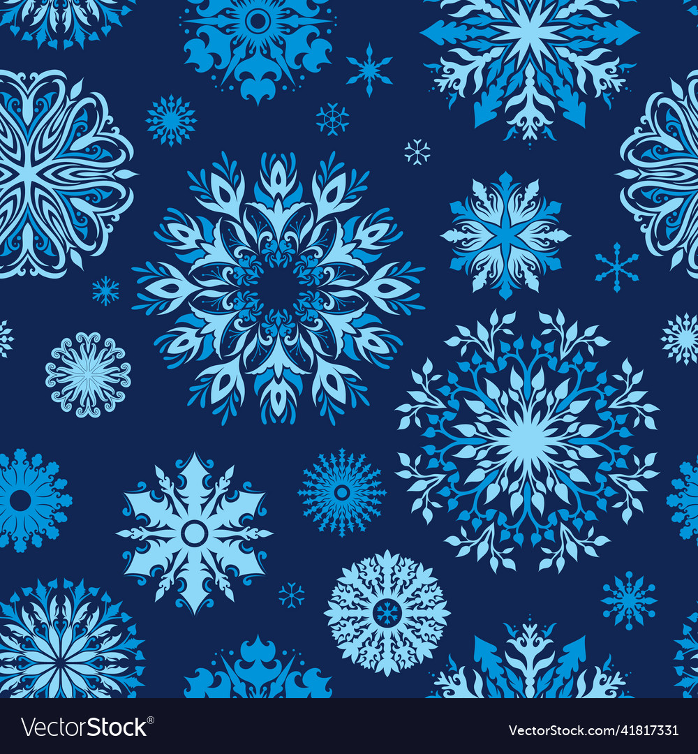 Indigo snowflake pattern
