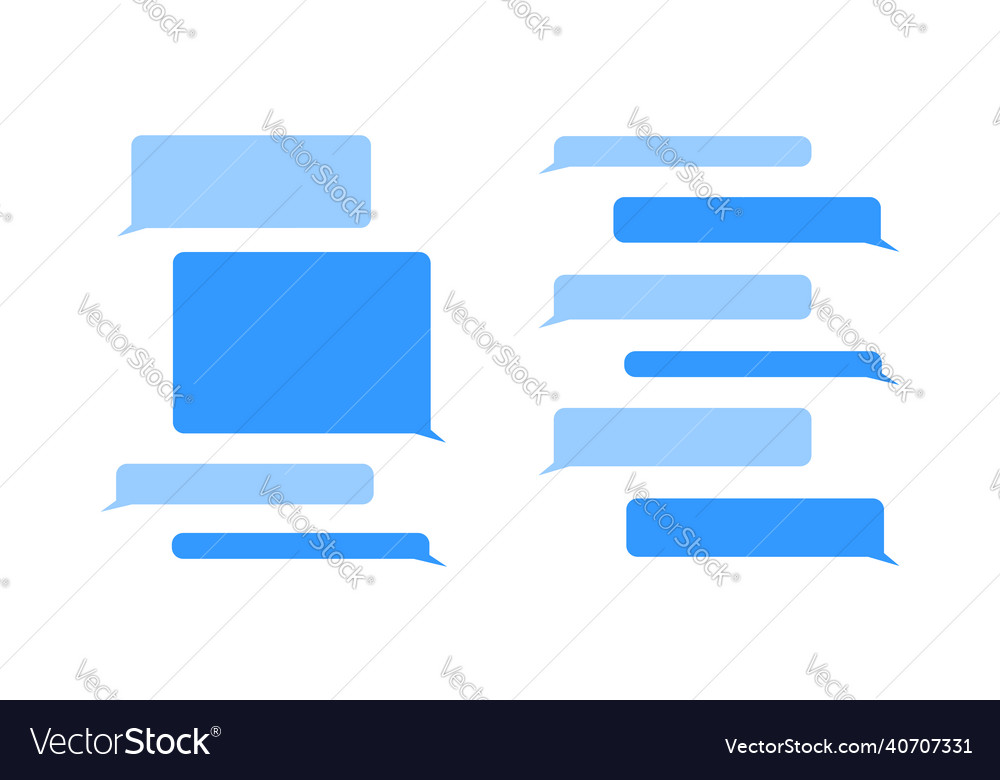 Nachricht Bubbles Chat Frames Set