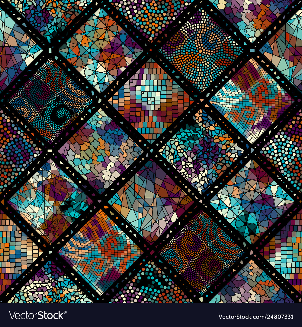 Mosaic art pattern image
