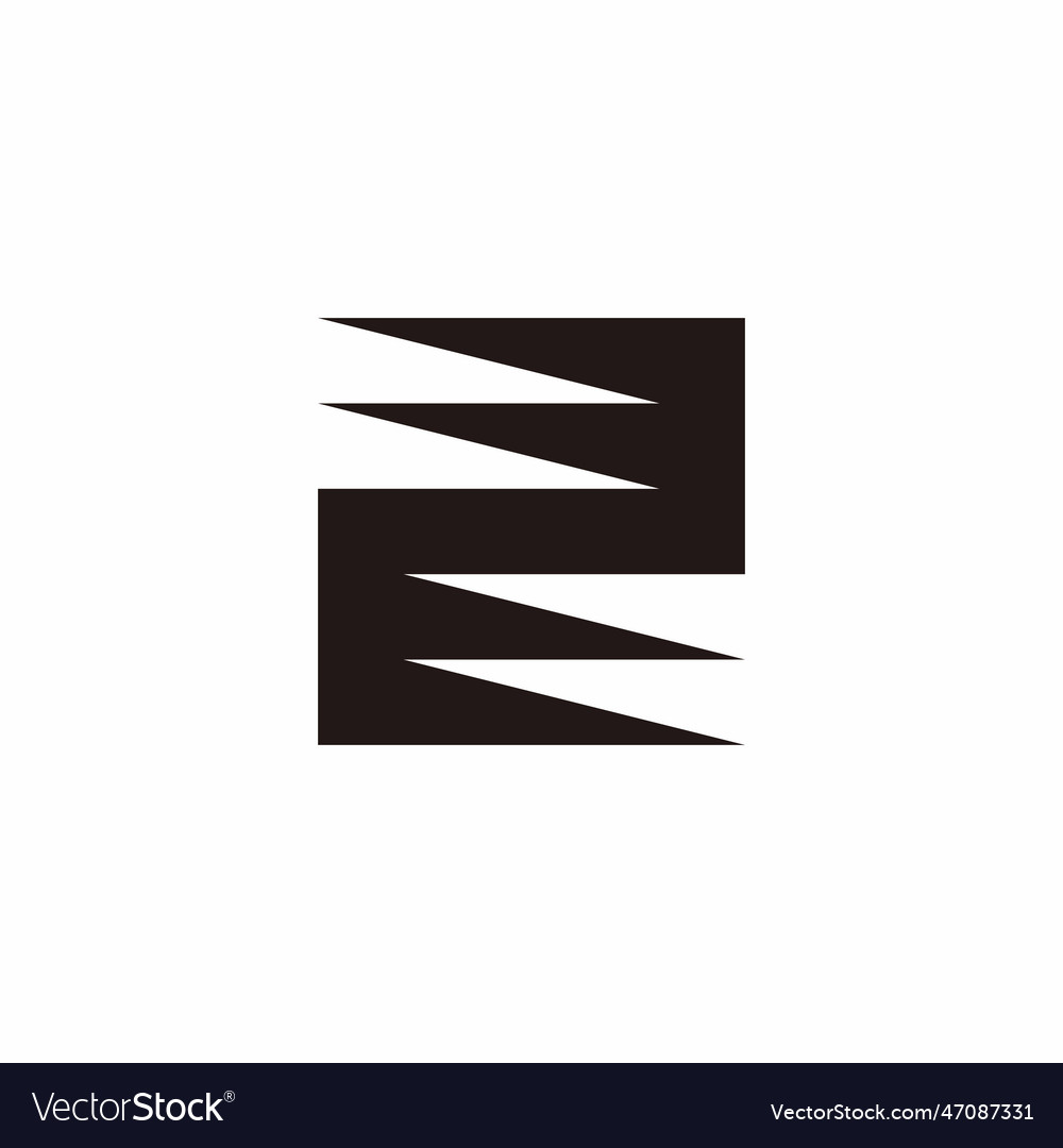 Number 2 square box geometric simple symbol logo