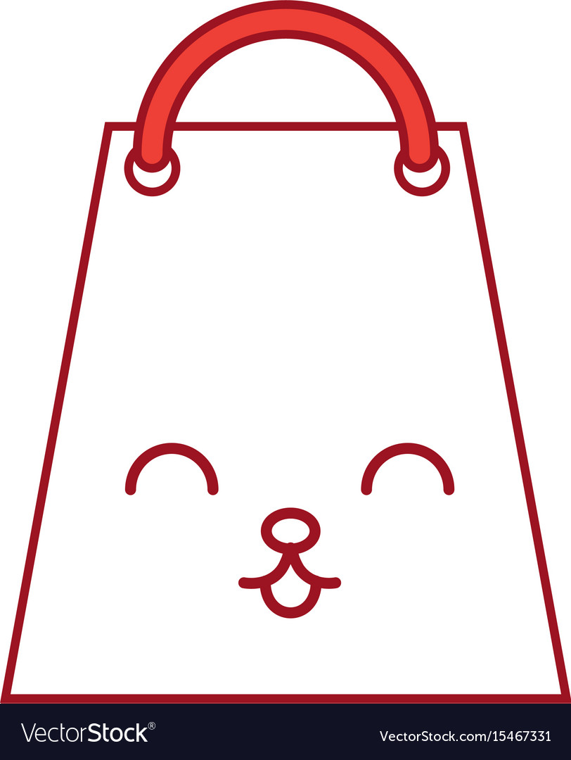 Paper shopping bag kawaii character