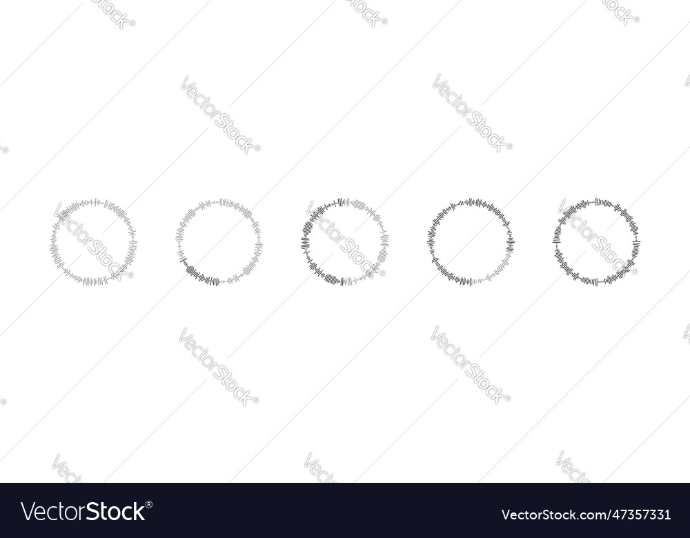 Round audio loading progress bar icons voice