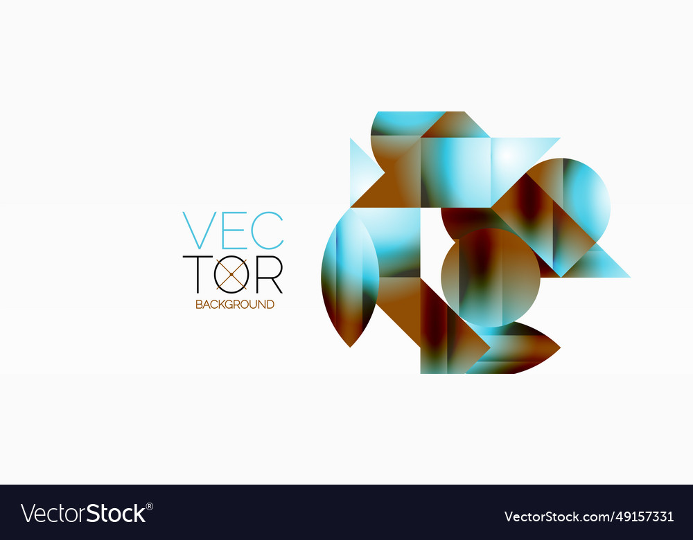Serene gradient template circles and triangles Vector Image Serene gradient template circles and triangles