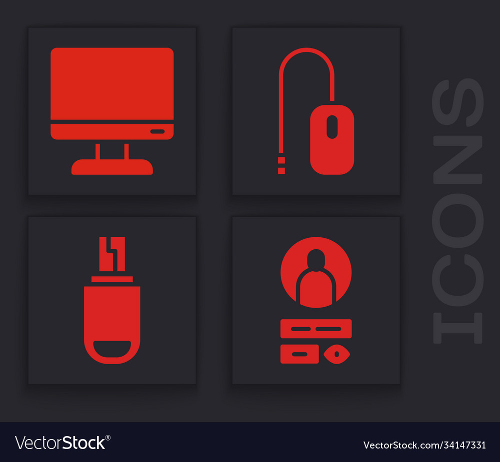 Set create account screen computer monitor vector image Set create account screen computer monitor