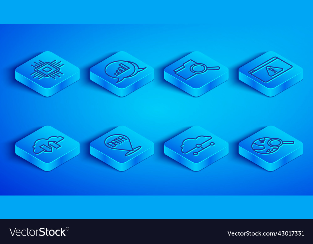 Set line processor cpu pie chart infographic vector image Set line processor cpu pie chart infographic