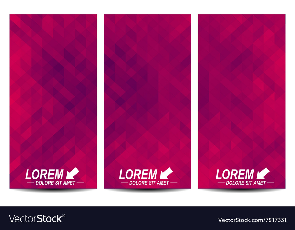 set of flyers background with violet royalty free vector