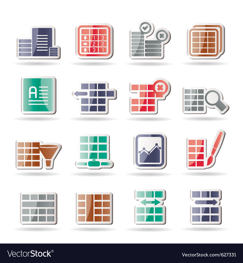 Table and Database Icons