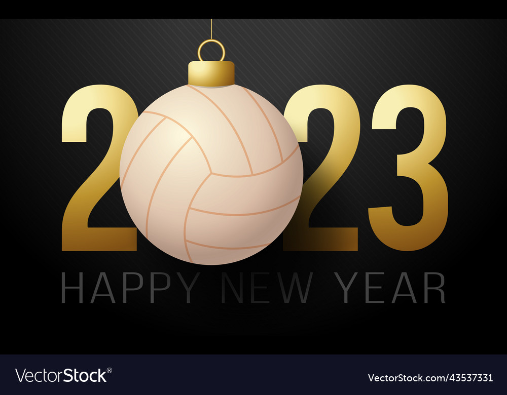 Volleyball 2023 happy new year sports greeting