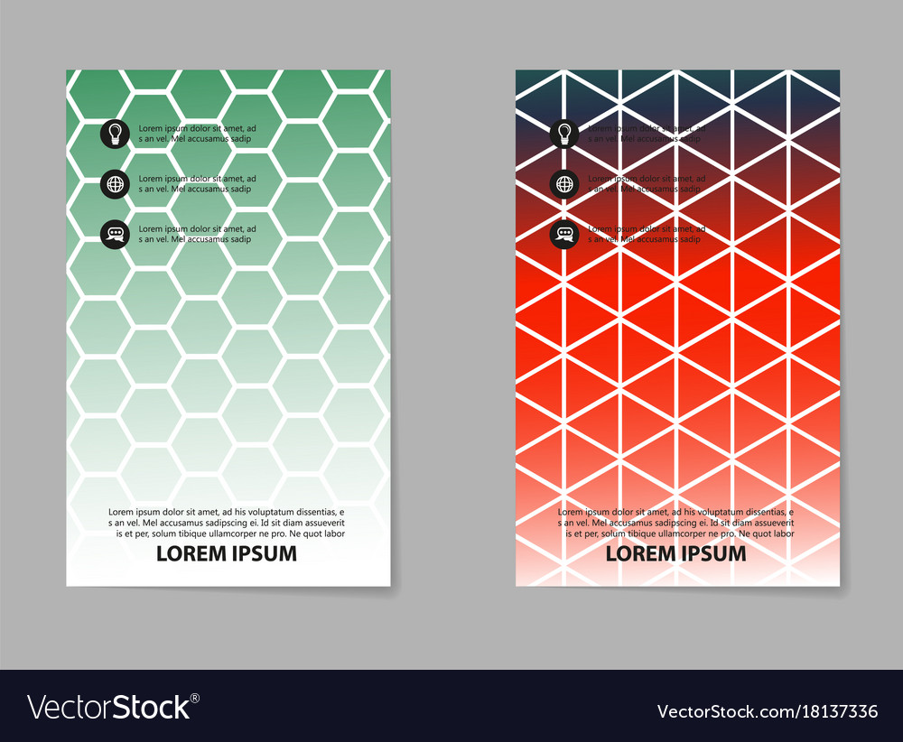 Abstract composition business card set box block