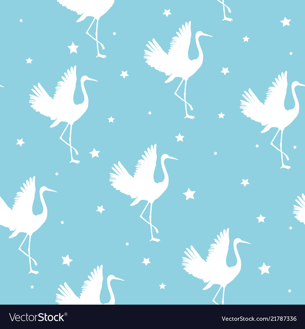 Crane pattern vector image Crane pattern