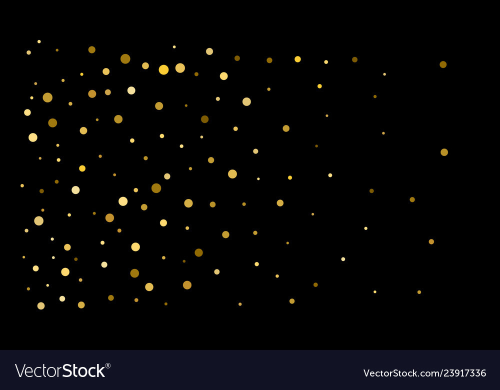 Golden confetti on black background luxury