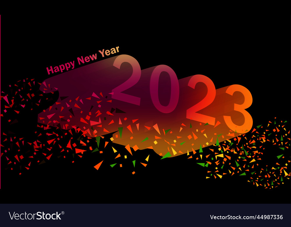 Happy new year 2023 Royalty Free Vector Image - VectorStock