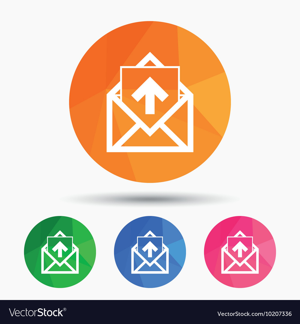 Mail icon envelope symbol outbox message sign