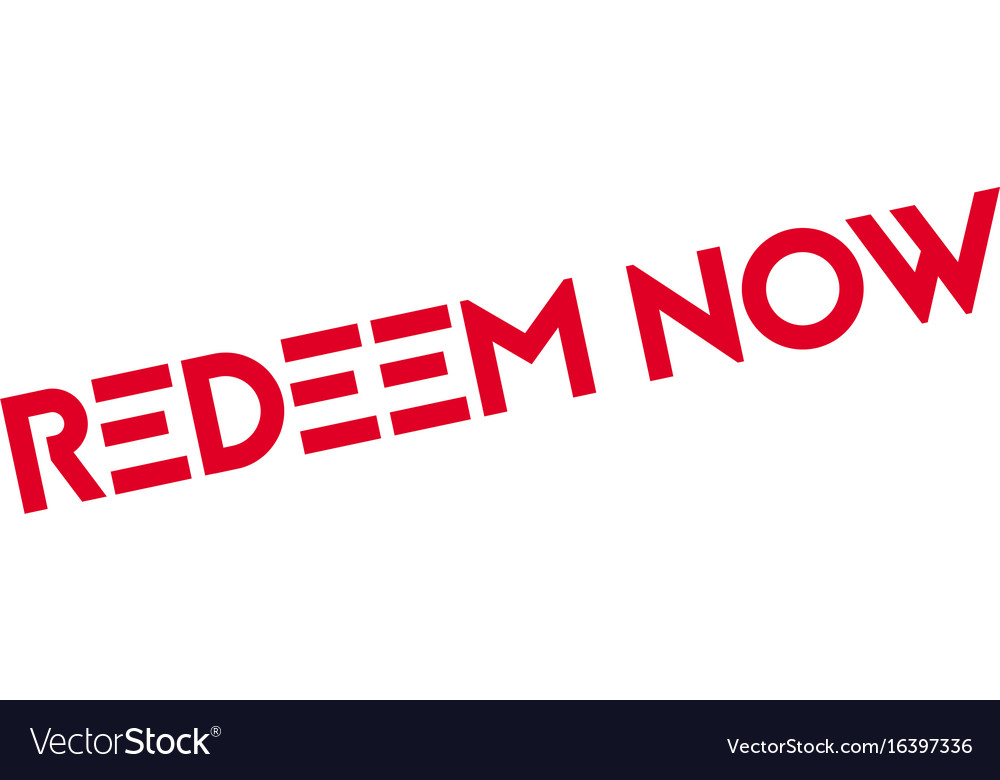 Redeem now rubber stamp Royalty Free Vector Image