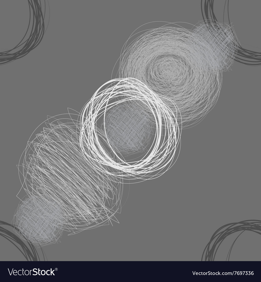 Scribble circles seamless pattern