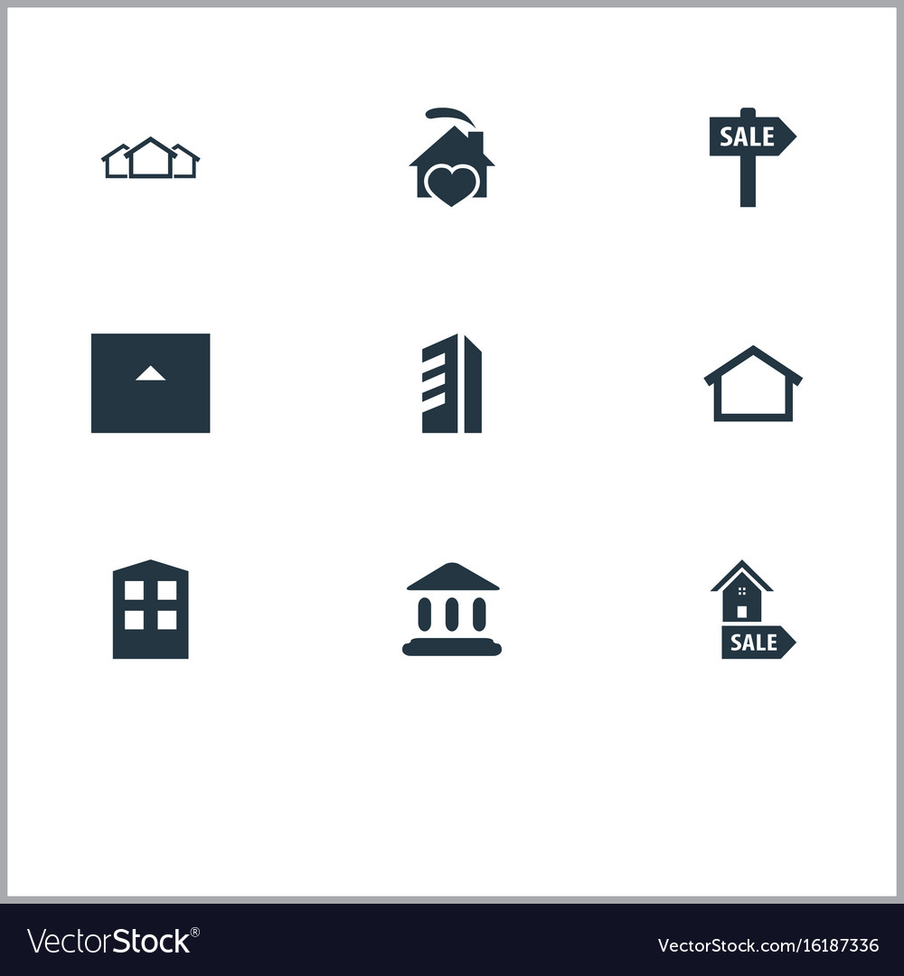 Set of simple real icons