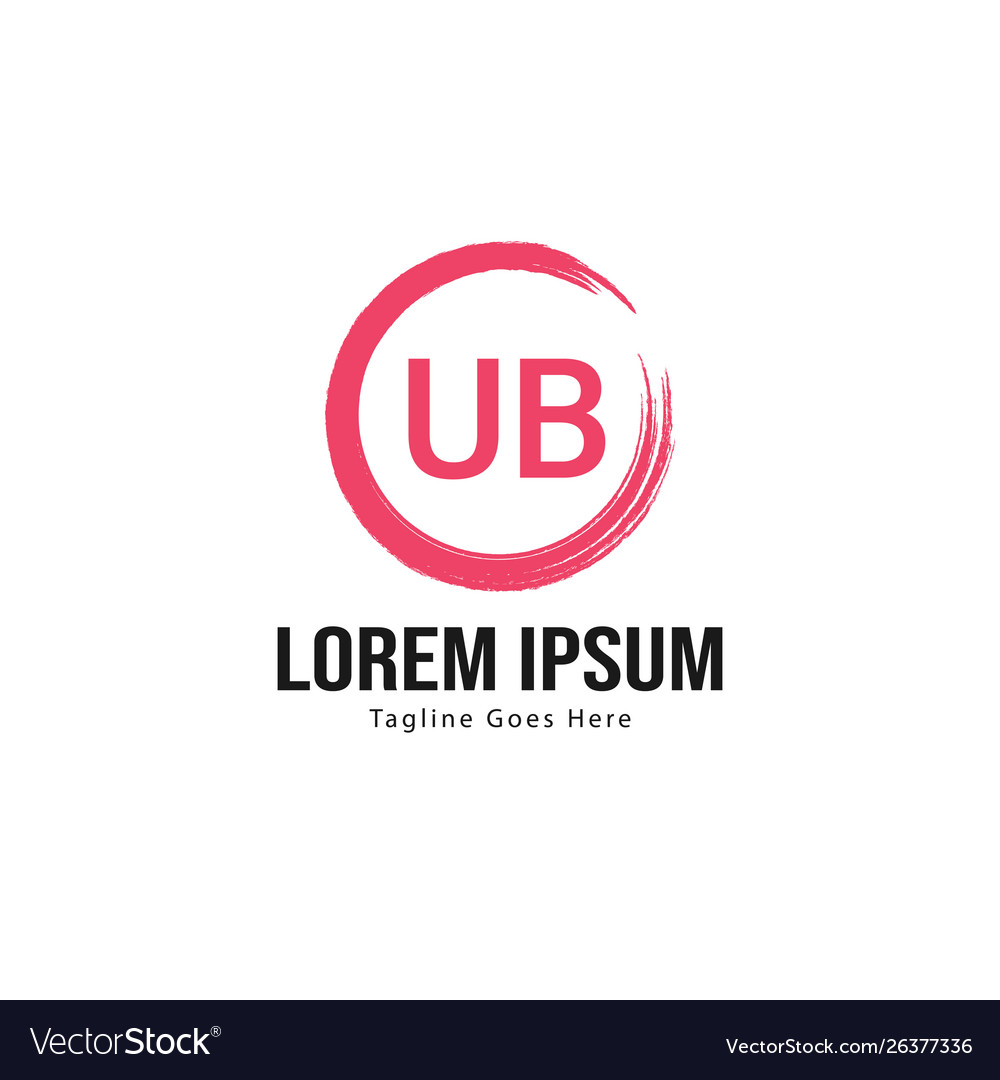 Ub letter logo design creative modern letters