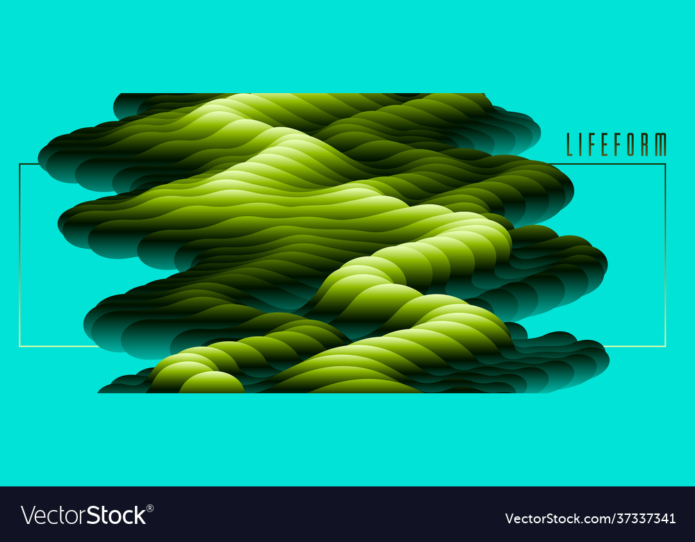 3d fluid bio life form gradient color abstract vector image 3d fluid bio life form gradient color abstract