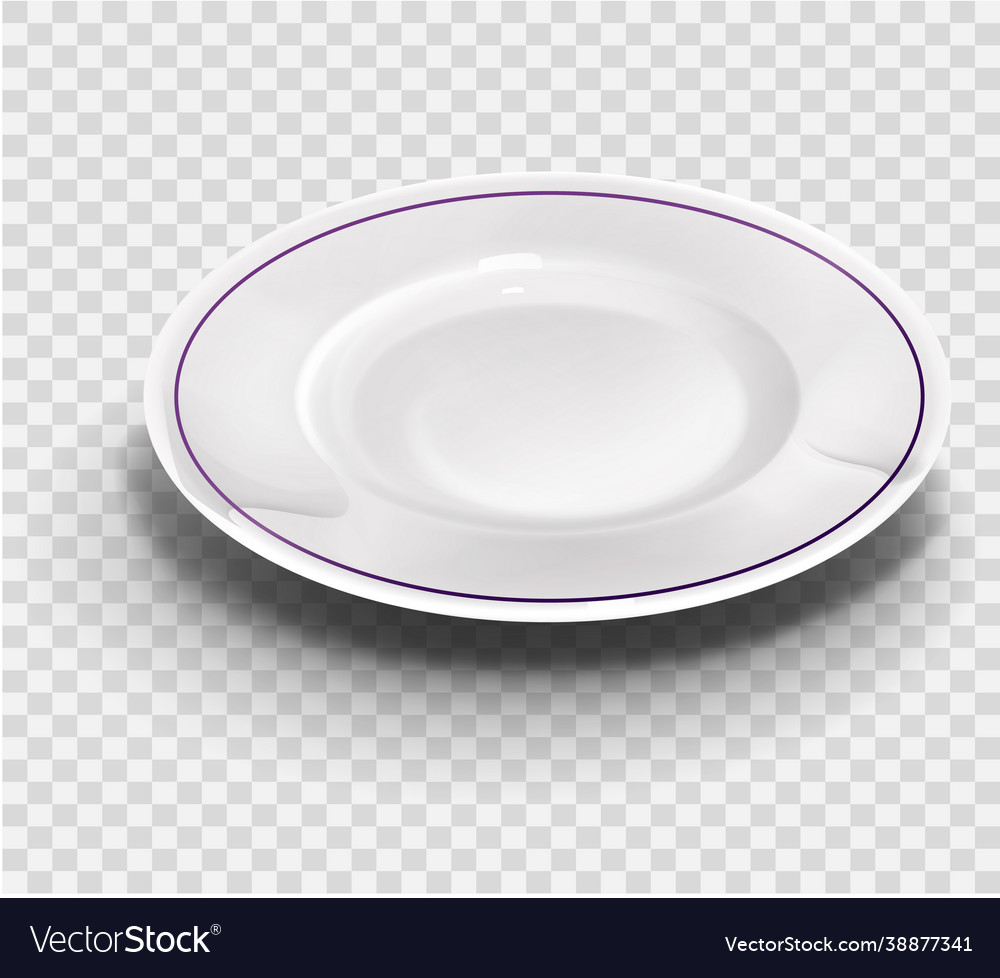 Empty plate isolated on transparent background
