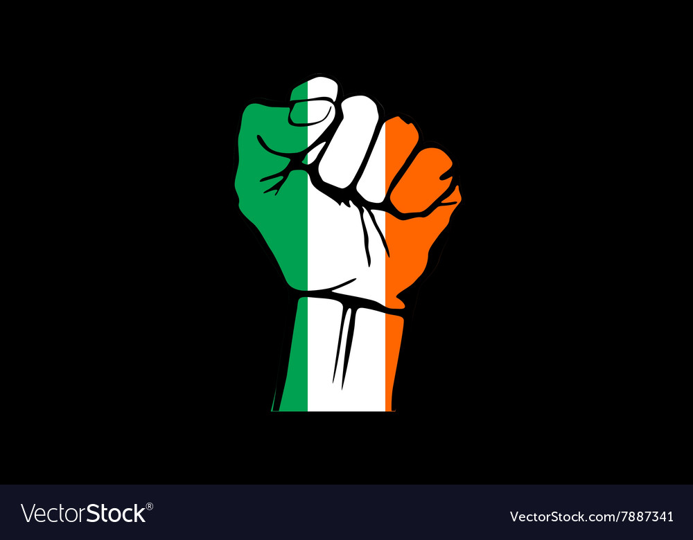 Fist of ireland flag painted multi purpose concept