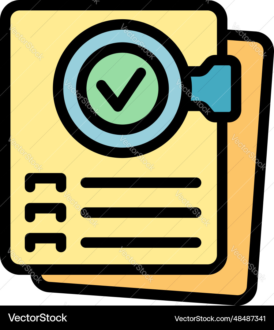 Folder key point icon flat Royalty Free Vector Image