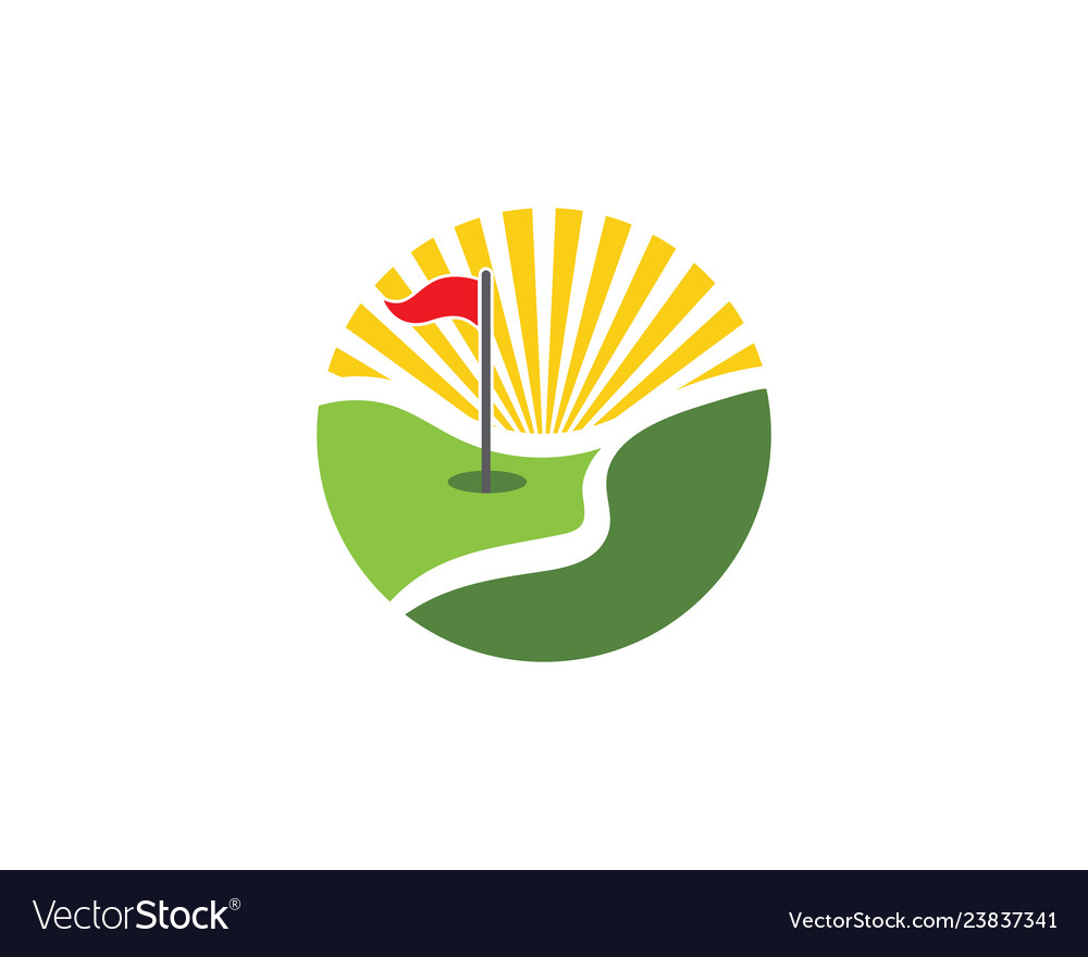 Golf Logo Template Icon Design Royalty Free Vector Image