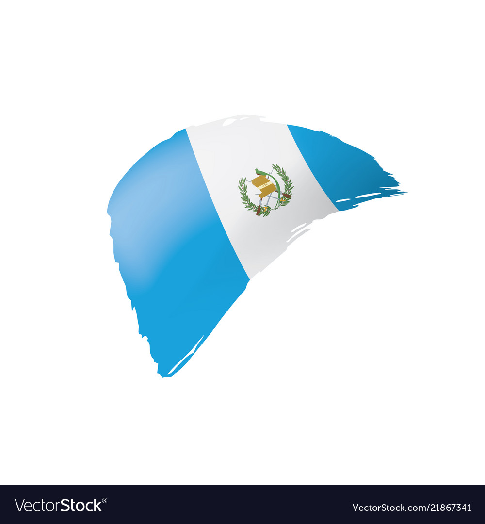 Guatemala flag on a white