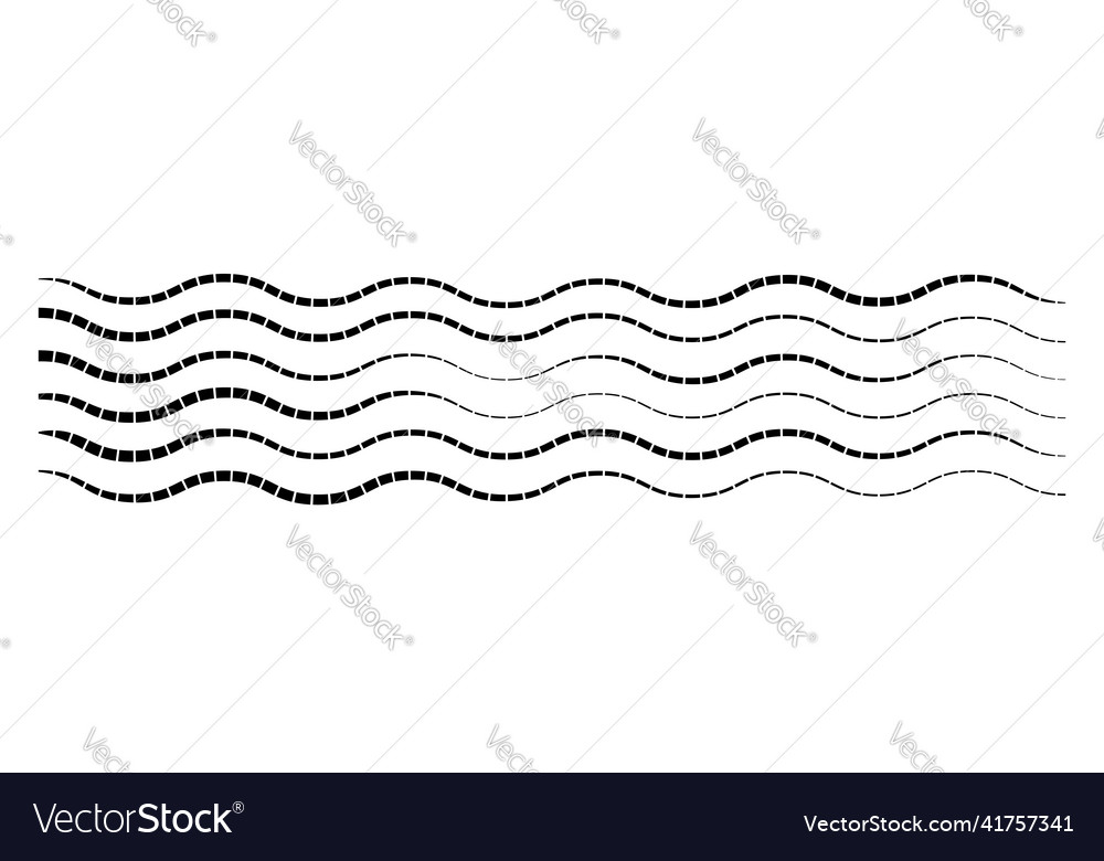 Line stripe element with distorted deformed effect Vector Image Line stripe element with distorted deformed effect