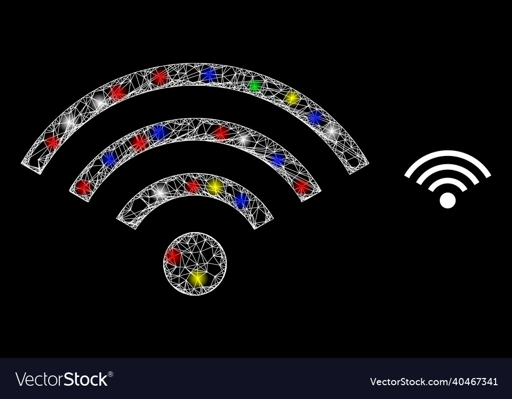 Majestic web net wi-fi access icon vector image Majestic web net wi-fi access icon