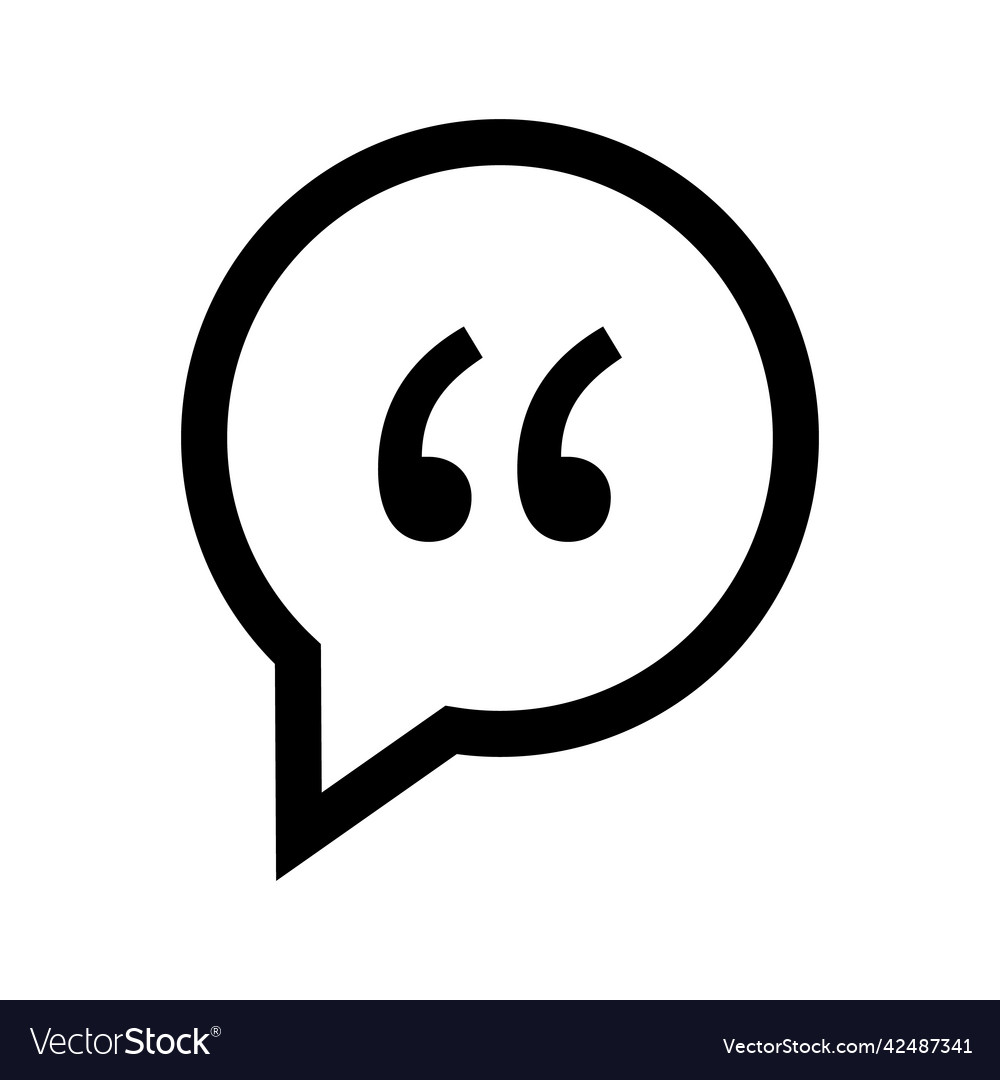 Message icon and double quotation