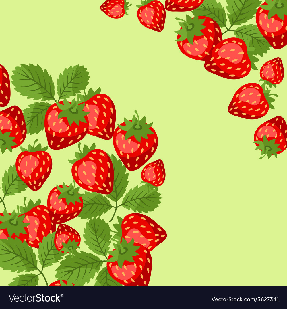 Nature background design with strawberries