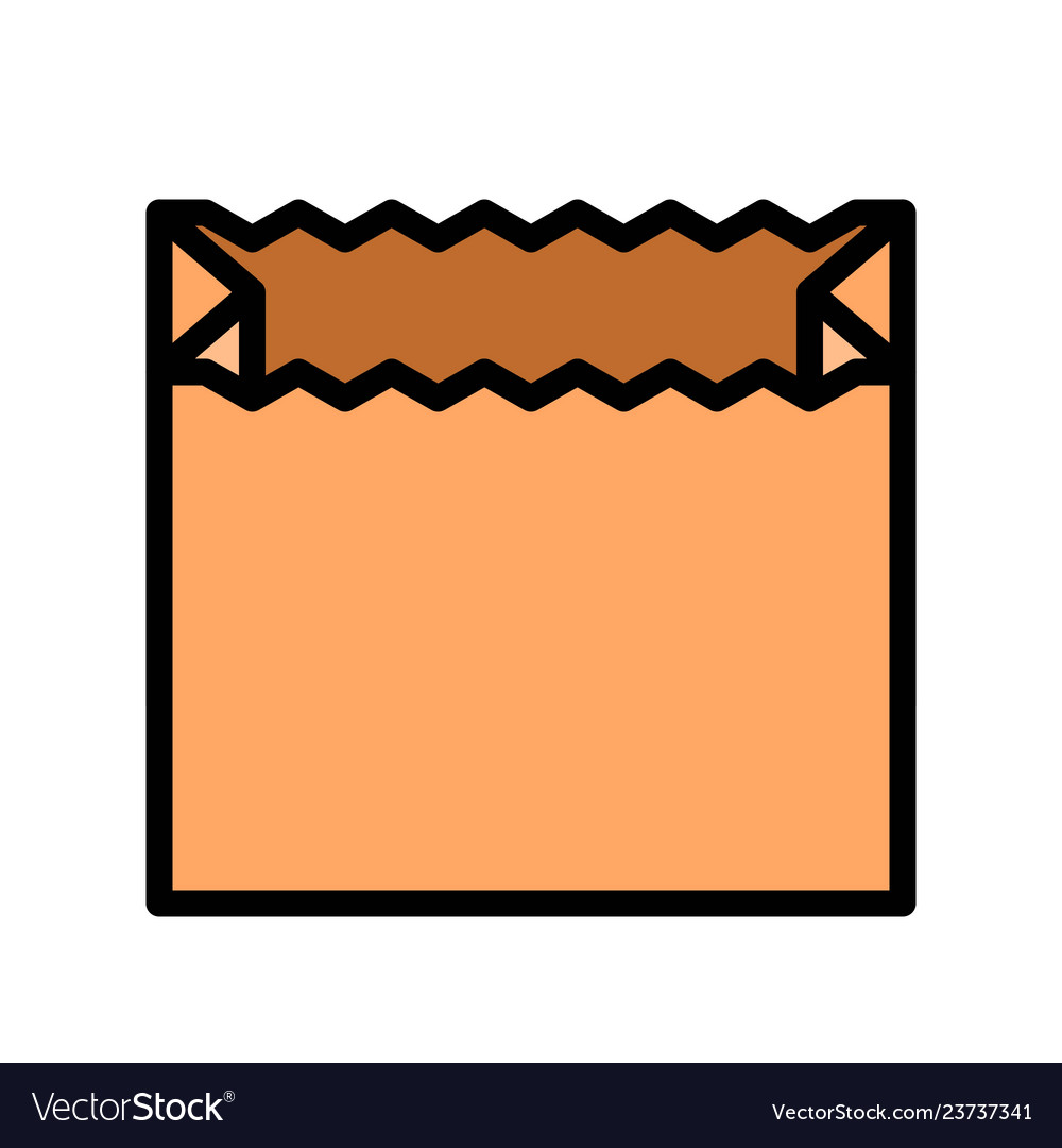 Paper bag filled style editable outline icon