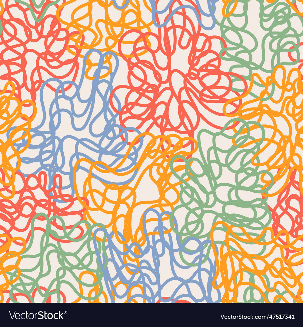 Seamless pattern with many retro colors strokes vector image Seamless pattern with many retro colors strokes