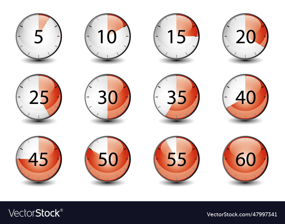 Set of 3d timer icon