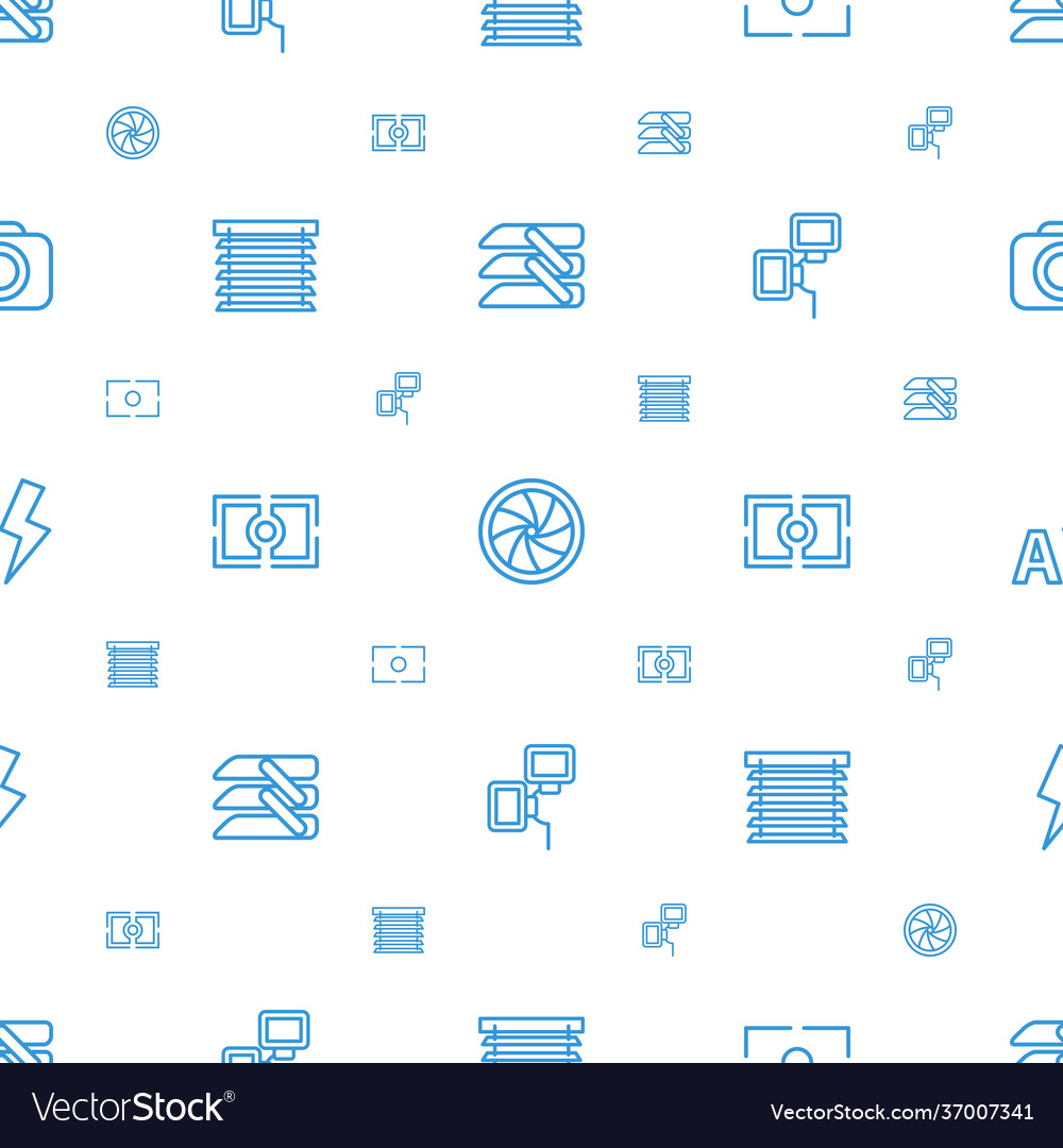 Shutter icons pattern seamless white background