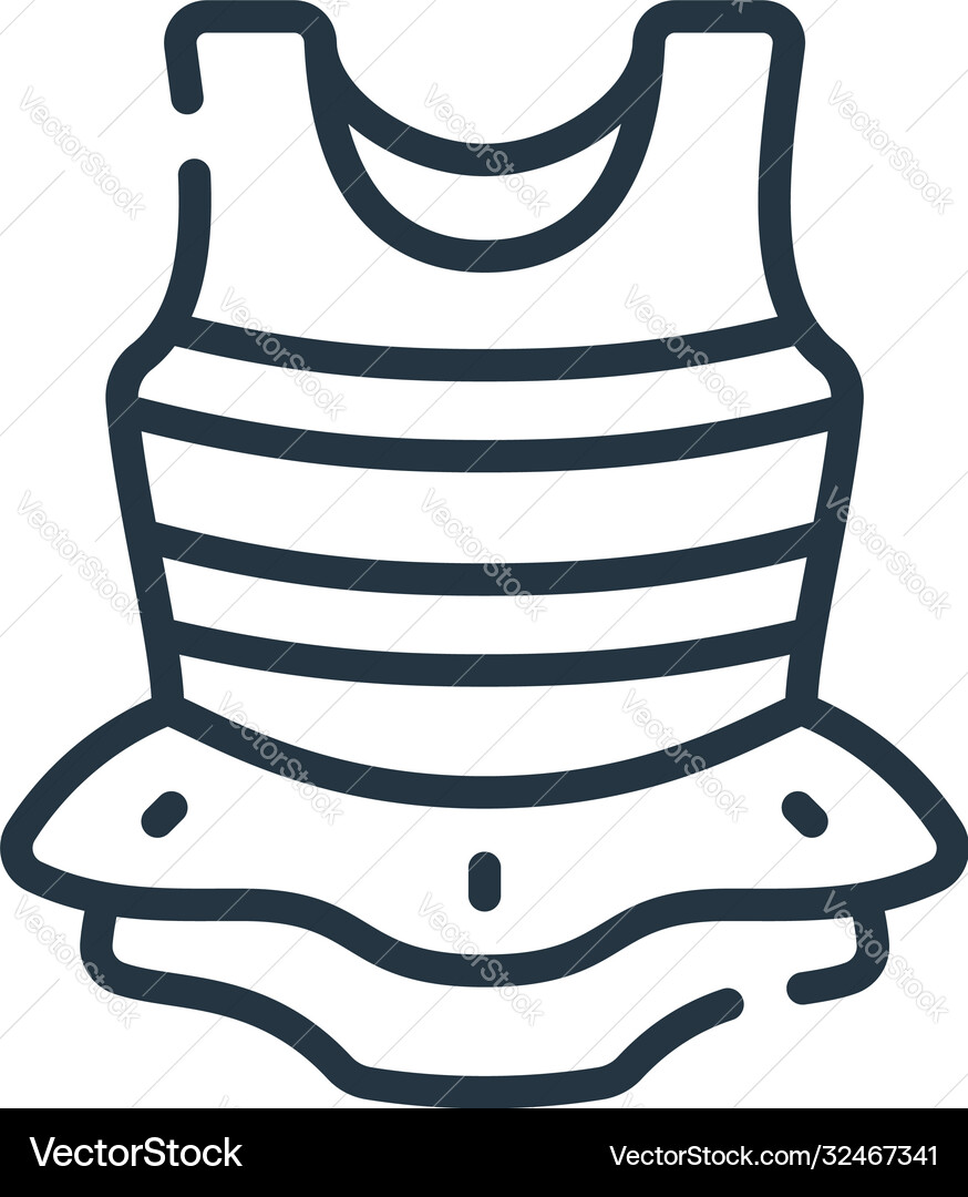 Swimsuit icon editable stroke Royalty Free Vector Image