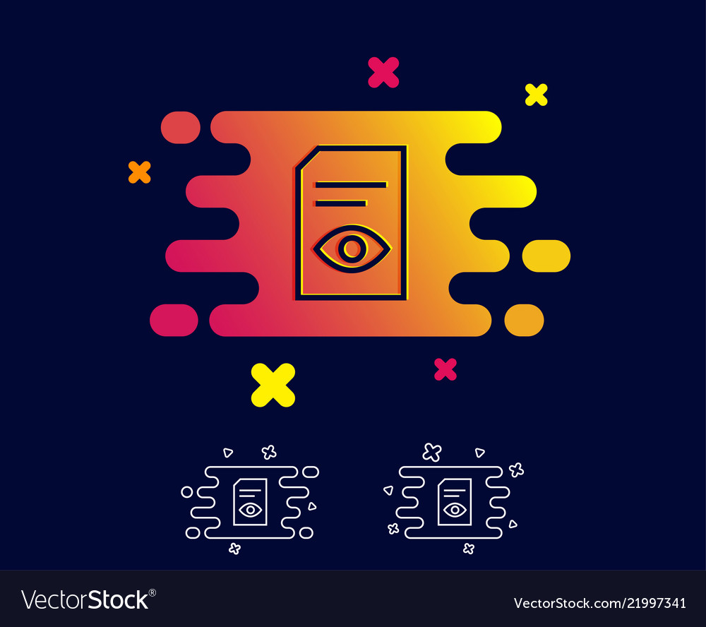 View document line icon open file sign