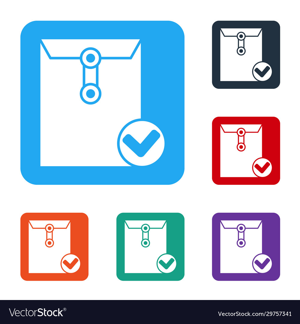 White envelope and check mark icon isolated vector image White envelope and check mark icon isolated