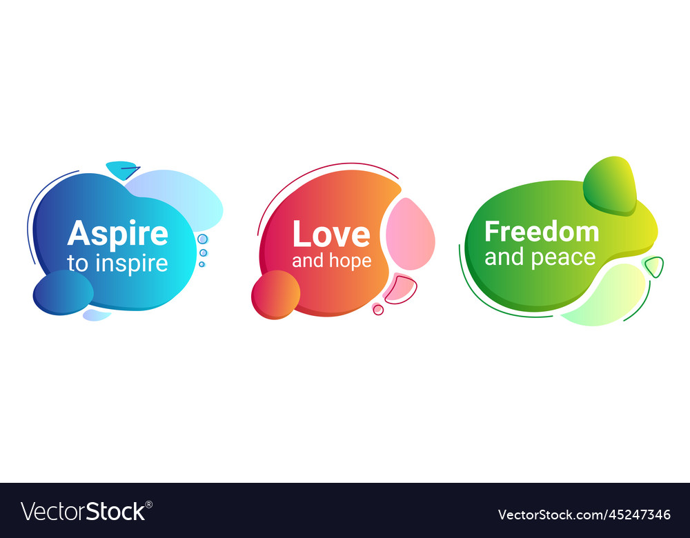 A collection of bright abstract curves with text Vector Image A collection of bright abstract curves with text