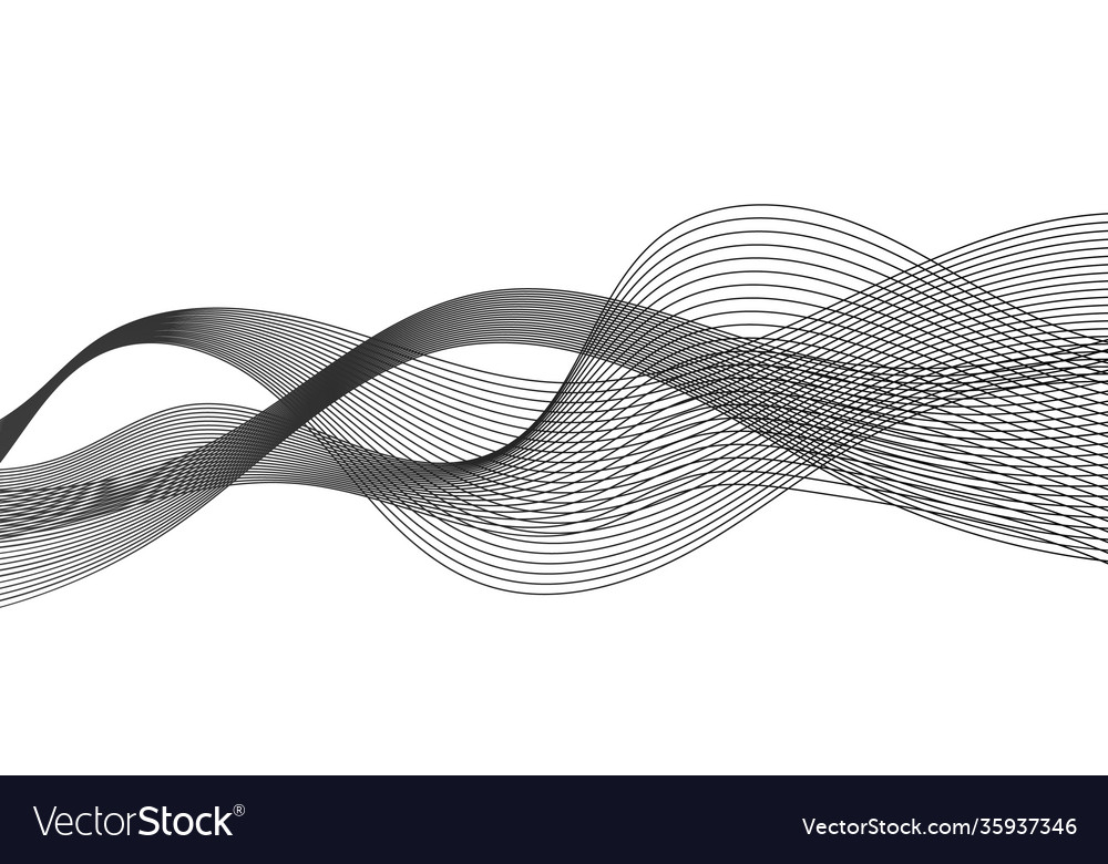 Abstract backdrop with monochrome wave gradient li vector image Abstract backdrop with monochrome wave gradient li
