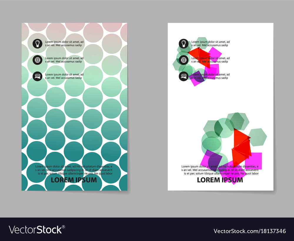 Abstract composition business card set box block