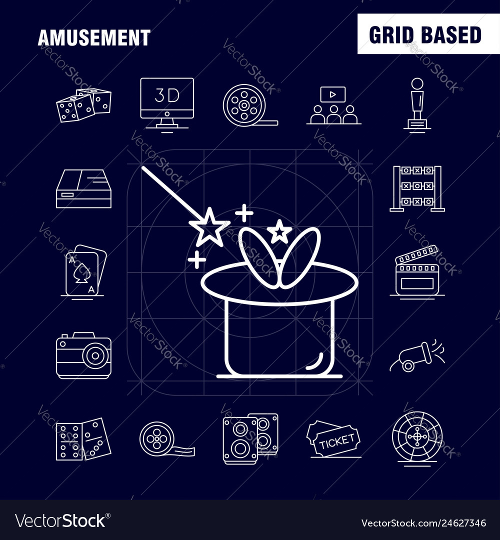 Amusement line icon for web print and mobile uxui