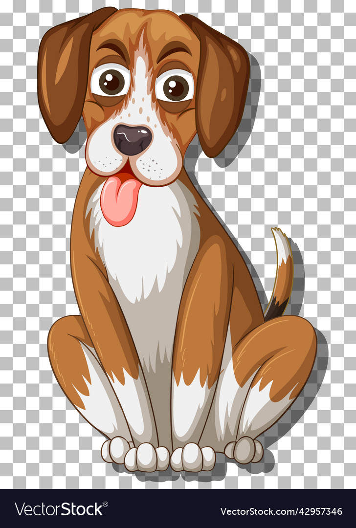 Beagle dog cartoon character Royalty Free Vector Image