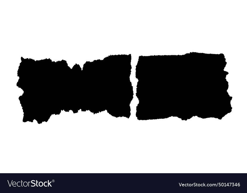 Black rectangle frames with jagged edges vector image Black rectangle frames with jagged edges
