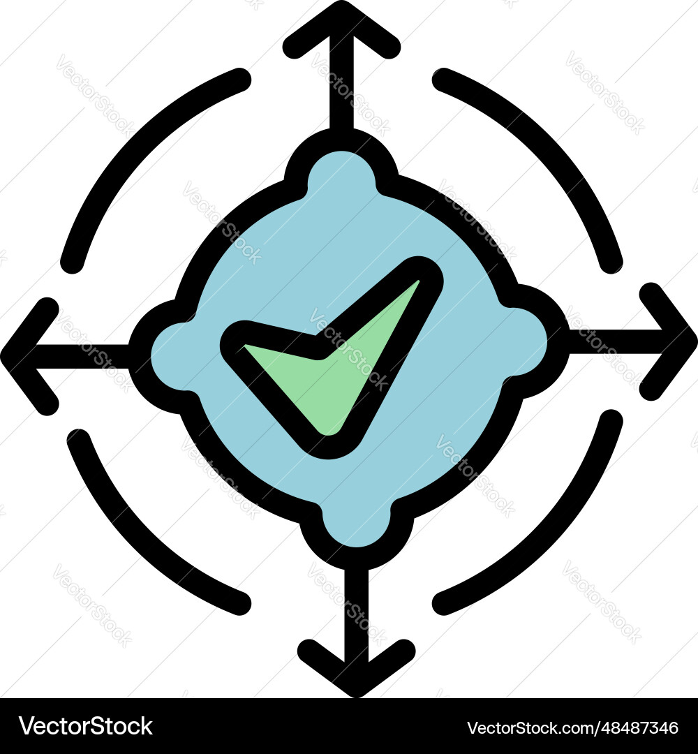Change key point icon flat Royalty Free Vector Image