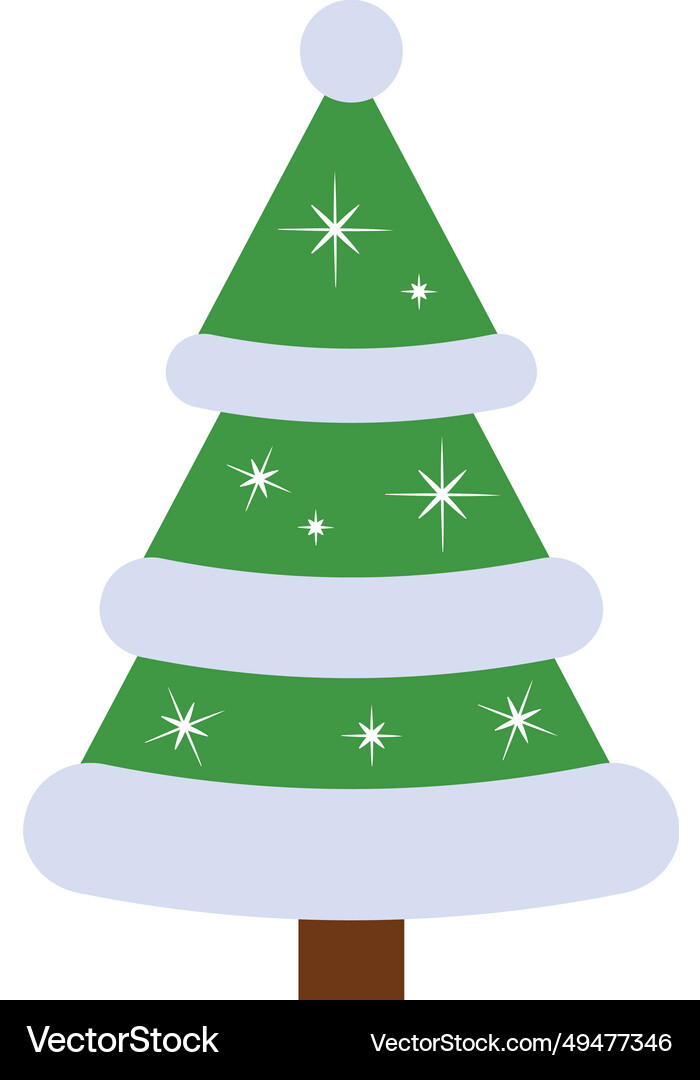 Colored christmas tree icon Royalty Free Vector Image