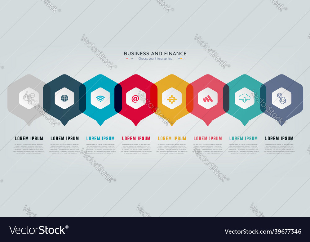 Colorful of infographic design template with icons